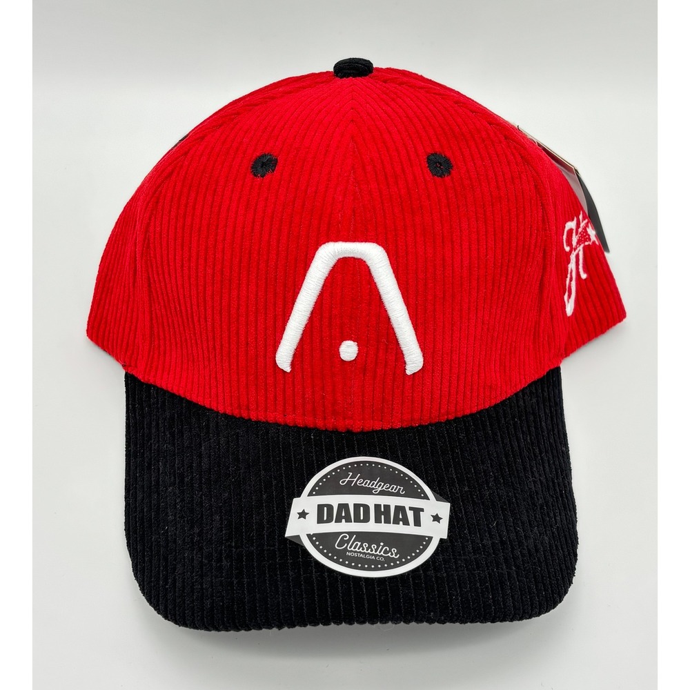 Aaliyah Red Black Corduroy Dad Hat Snapback Headgear Classics HGC149-CHAT-14